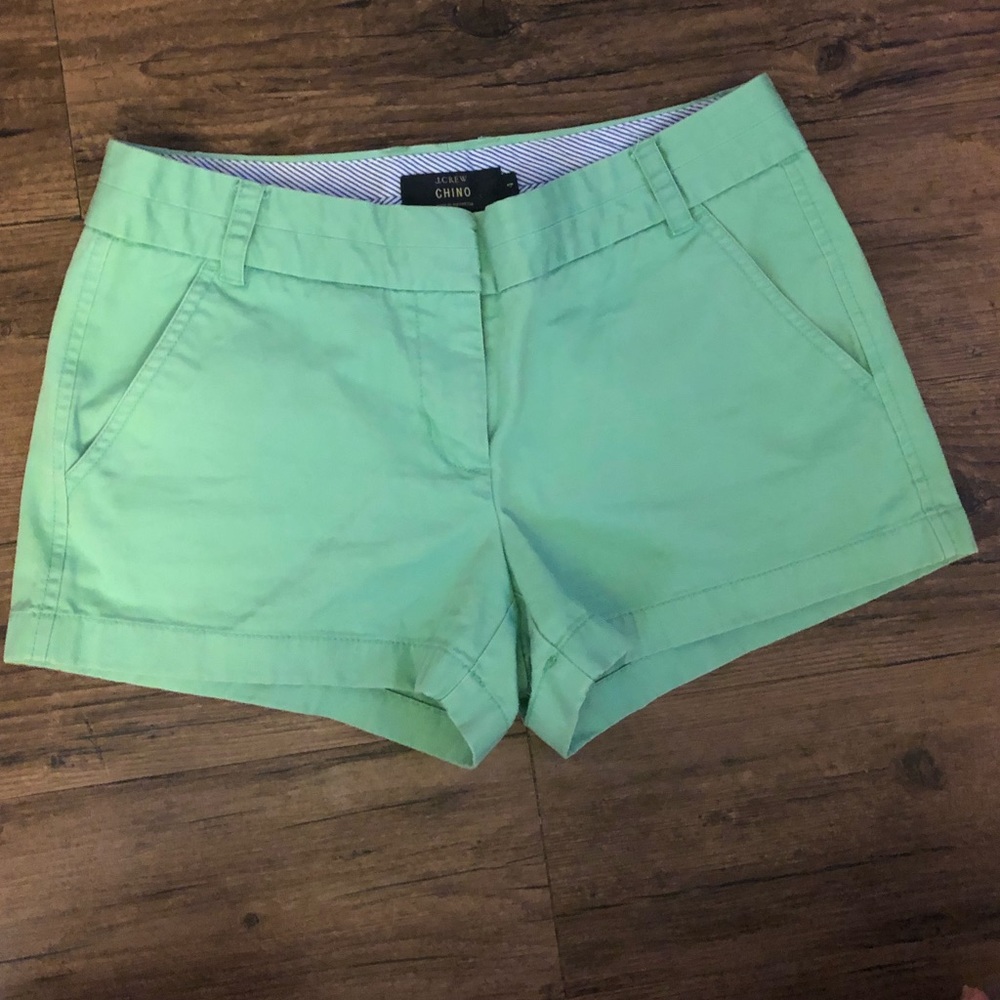 J.CREW Green Chino Shorts